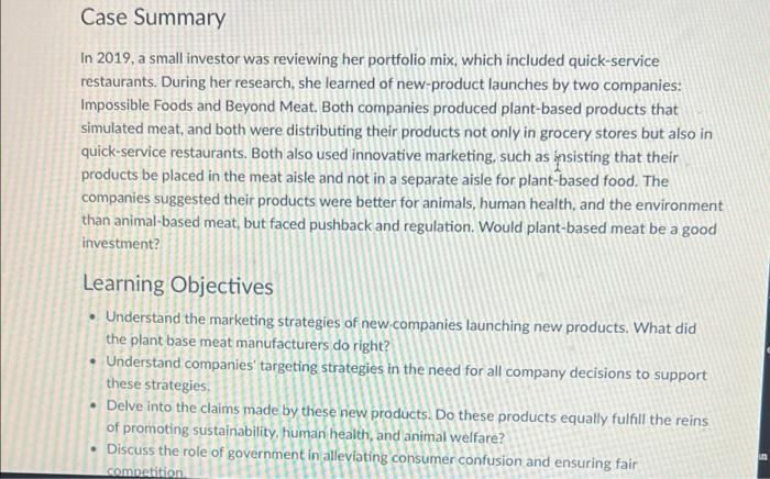 support and justification for your responses from the case, relevant readings, or