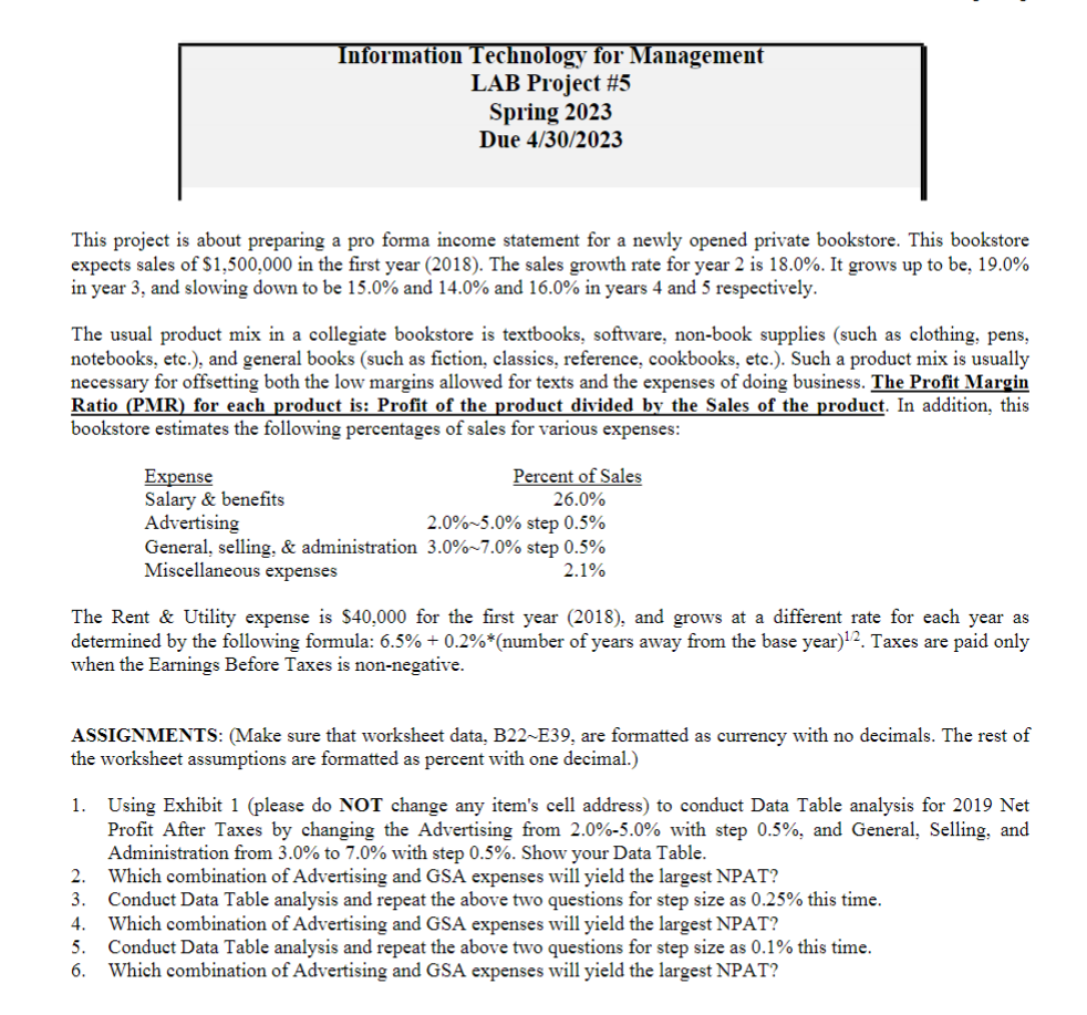  Please show formulas so I can understand the assignment better. Thank