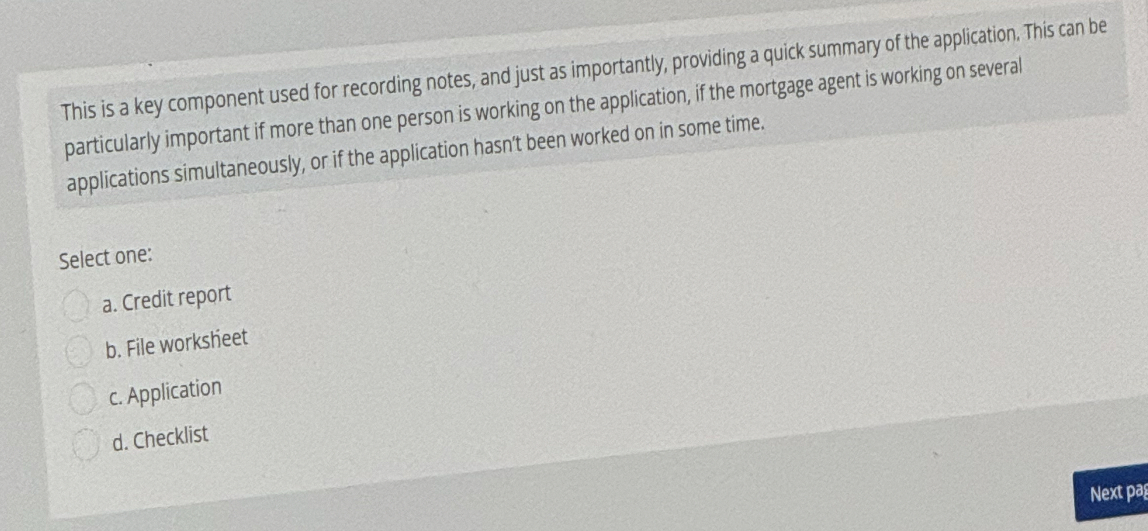  This is a key component used for recording notes, and just