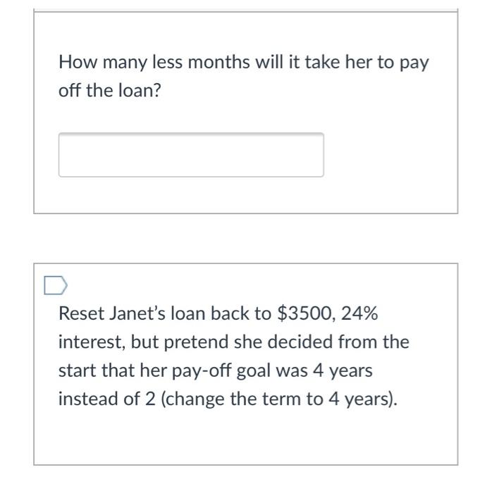 January 2022. This new calculation has Janet curious -- how would the