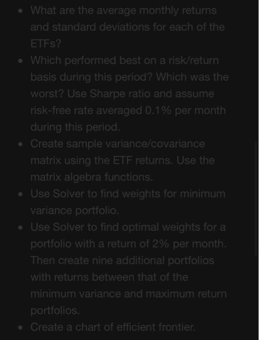each of the EIFS? - Which performed best on a risk/return basis