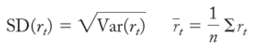 How do I manually calculate the standard deviation with this formula, when