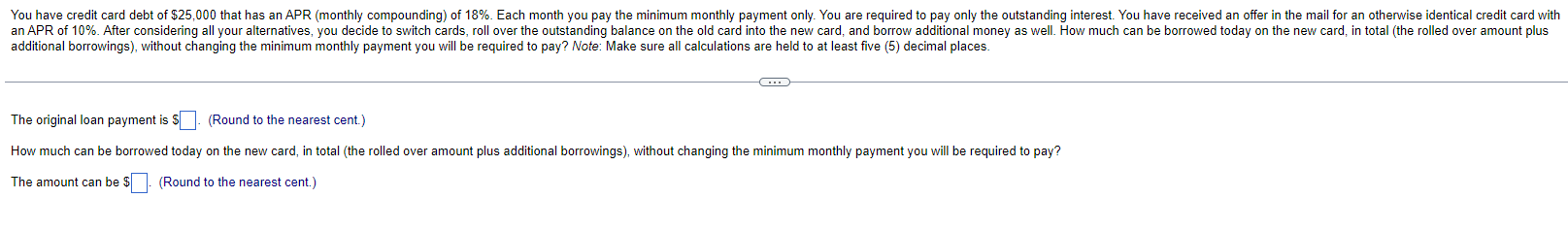 additional borrowings), without changing the minimum monthly payment you will be