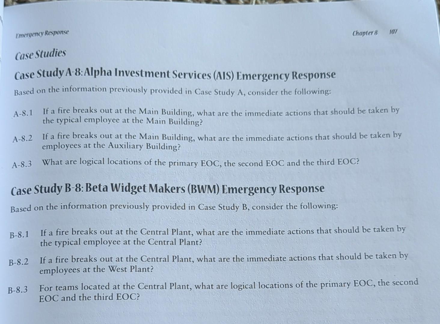  Discuss about case studies Case Studies Case Study A-8:Alpha Investment Services