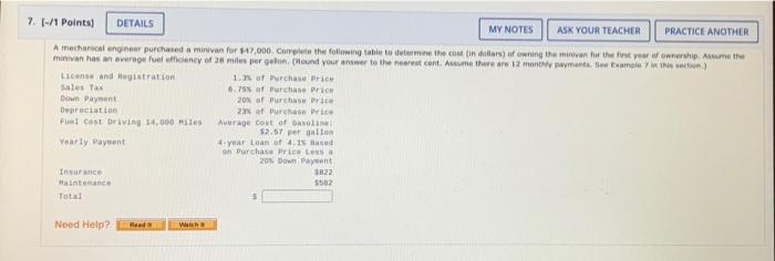  7. 1-/1 Points! DETAILS MY NOTES ASK YOUR TEACHER PRACTICE ANOTHER