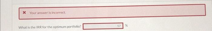 the present worth for the optimum portfolio? $ Suppose your own consulting