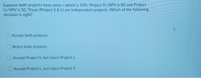 7.2% 100 300 Project L's Net Present Value Profile 200 Crossover Rate