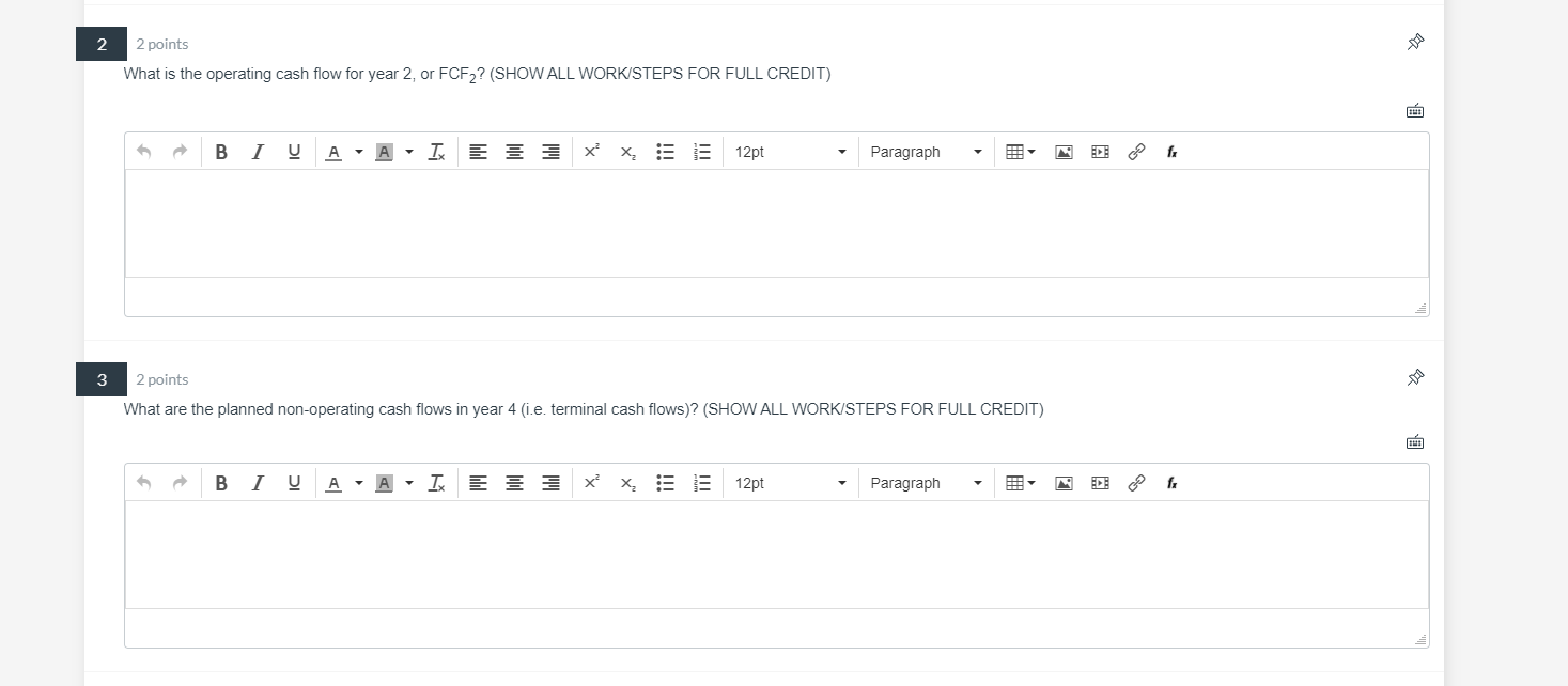 following information to answer questions #1-4. Cost of new equipment: $200,000 Installation:
