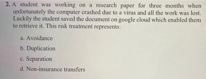 1. Fraudulent insurance claims are considered a(n) a. Attitudinal hazard b. Physical