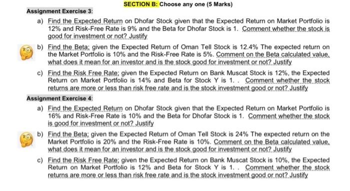  SECTION B: Choose any one (5 Marks) Assignment Exercise 3: a)