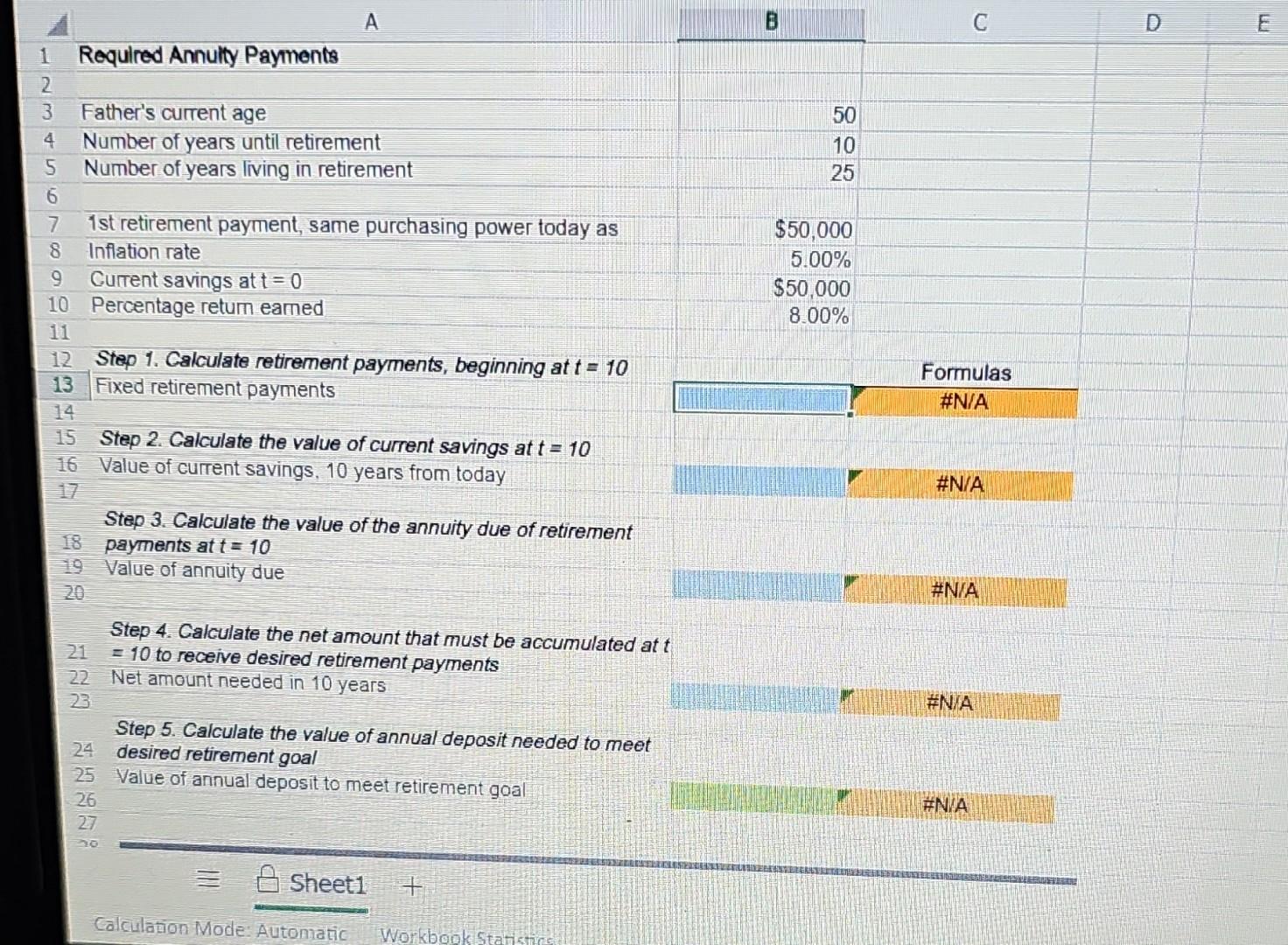 is now 50 years old, plans to retire in 10 years, and