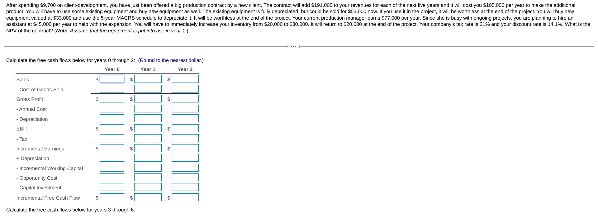  After spending $9,700 on client-development, you have just been offered a