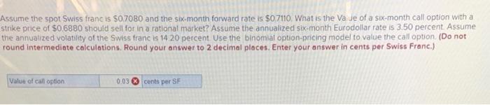 The answer is NOT 0.03 or 0.032. plz help Assume the spot