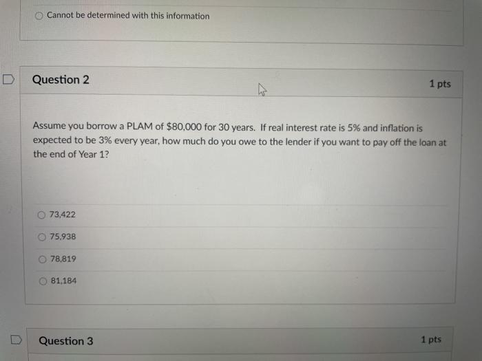  please show your work. thank you Cannot be determined with this