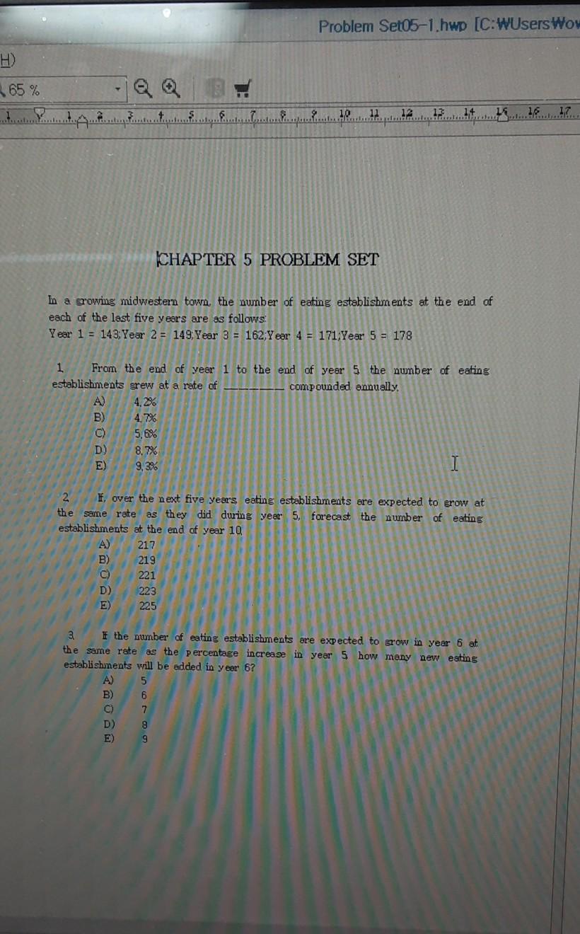  Problem Set05-1.hwp [C:WUsers Wow H) 65% 1 ... 10 12 ...