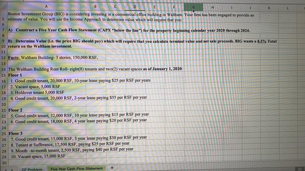 L 7 B D E G H 1 K Boston Investment