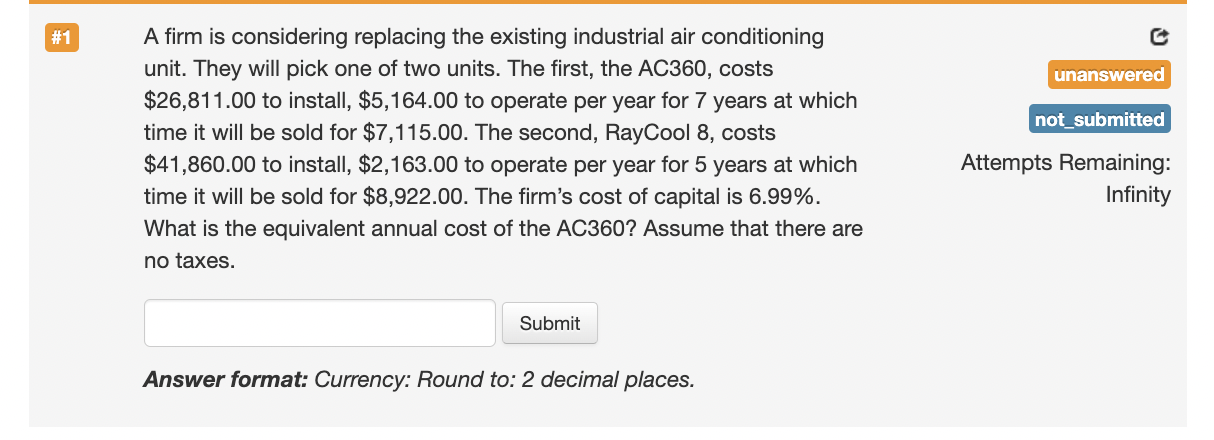 Please explain equations used without using excel cells. #1 unanswered not_submitted A