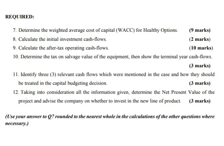 case below carefully and answer ALL the questions which follow 2. Your