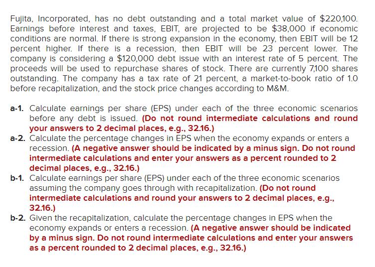  step by step solution in Excel/spreadsheet is required Fujita, Incorporated, has
