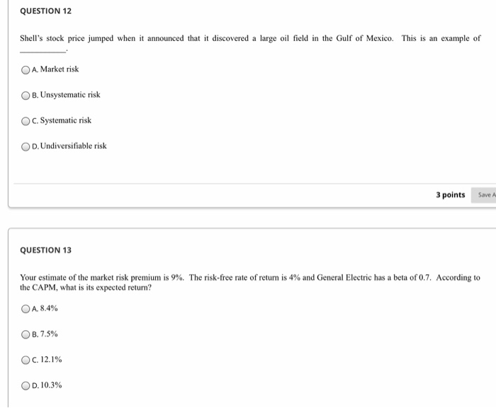 shown in the following table. The last two columns show the returns