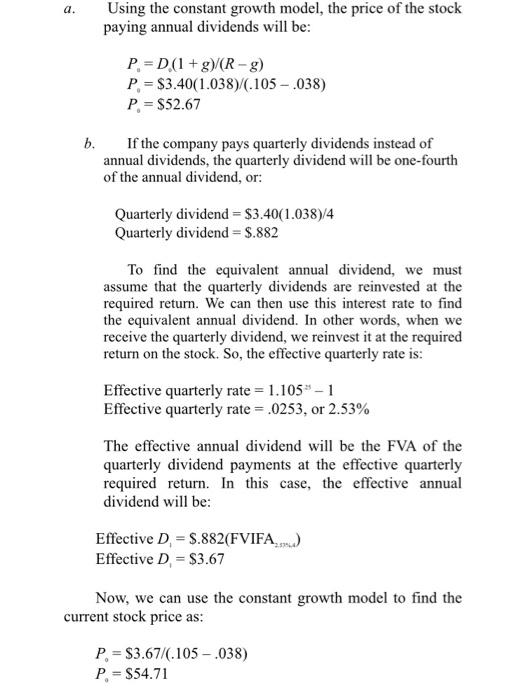 to calculate the effect quarterly rate in question b. Could u briefly