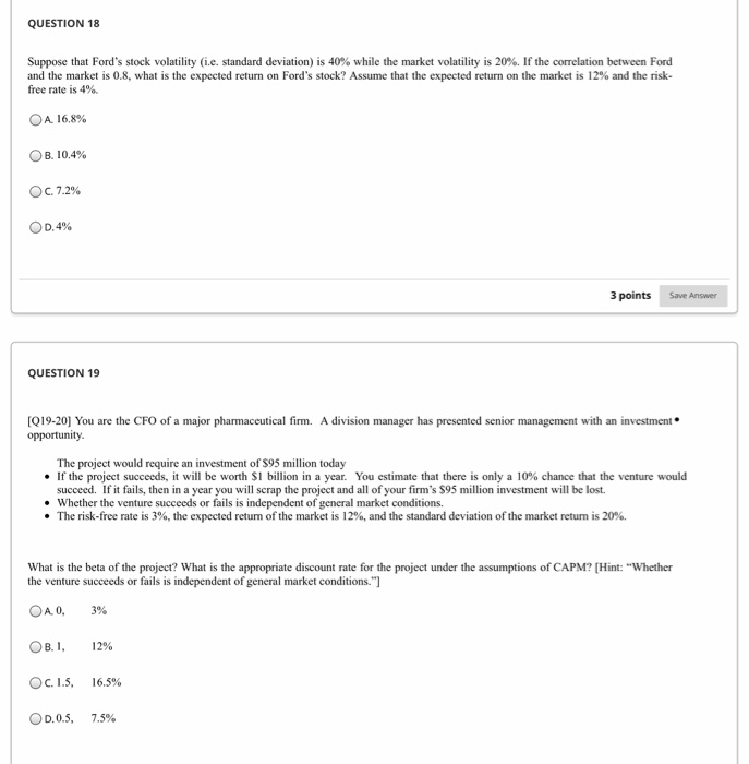 0.03 Disaster 0.1 -0.20 0.05 What is the expected return on asset