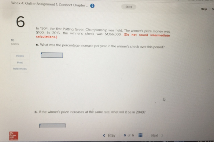  Week 4: Online Assignment 1: Connect Chapter ... O Seved Helps