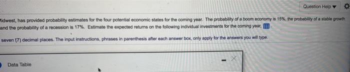 to foc in Cound to be decimam Data Table (Click on the