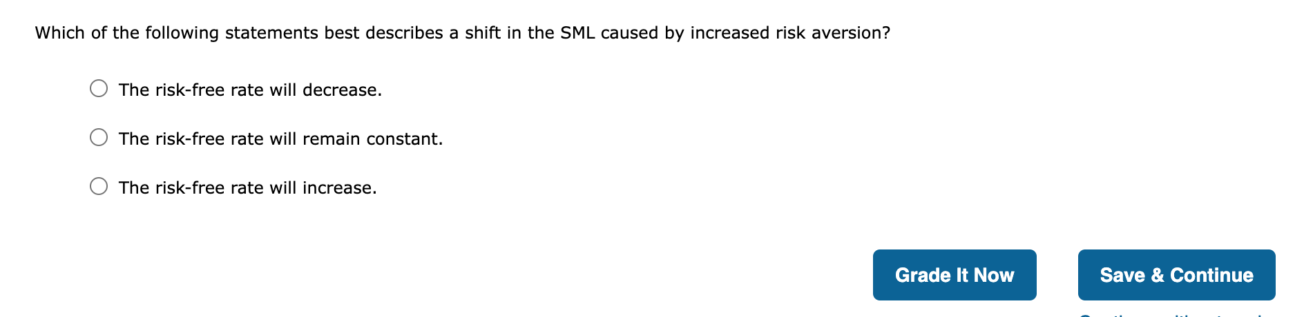 6 options: higher or lower The following graph plots the current security