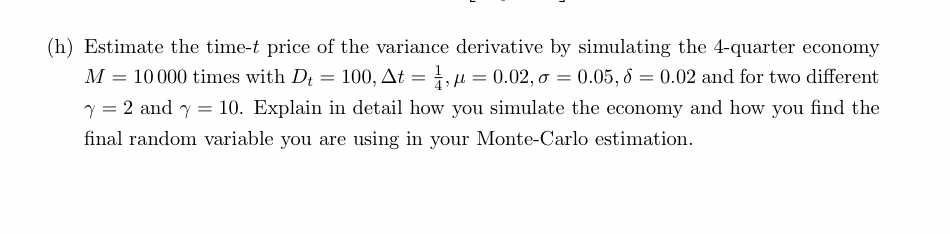 at time t, with a payoff at time T = t +