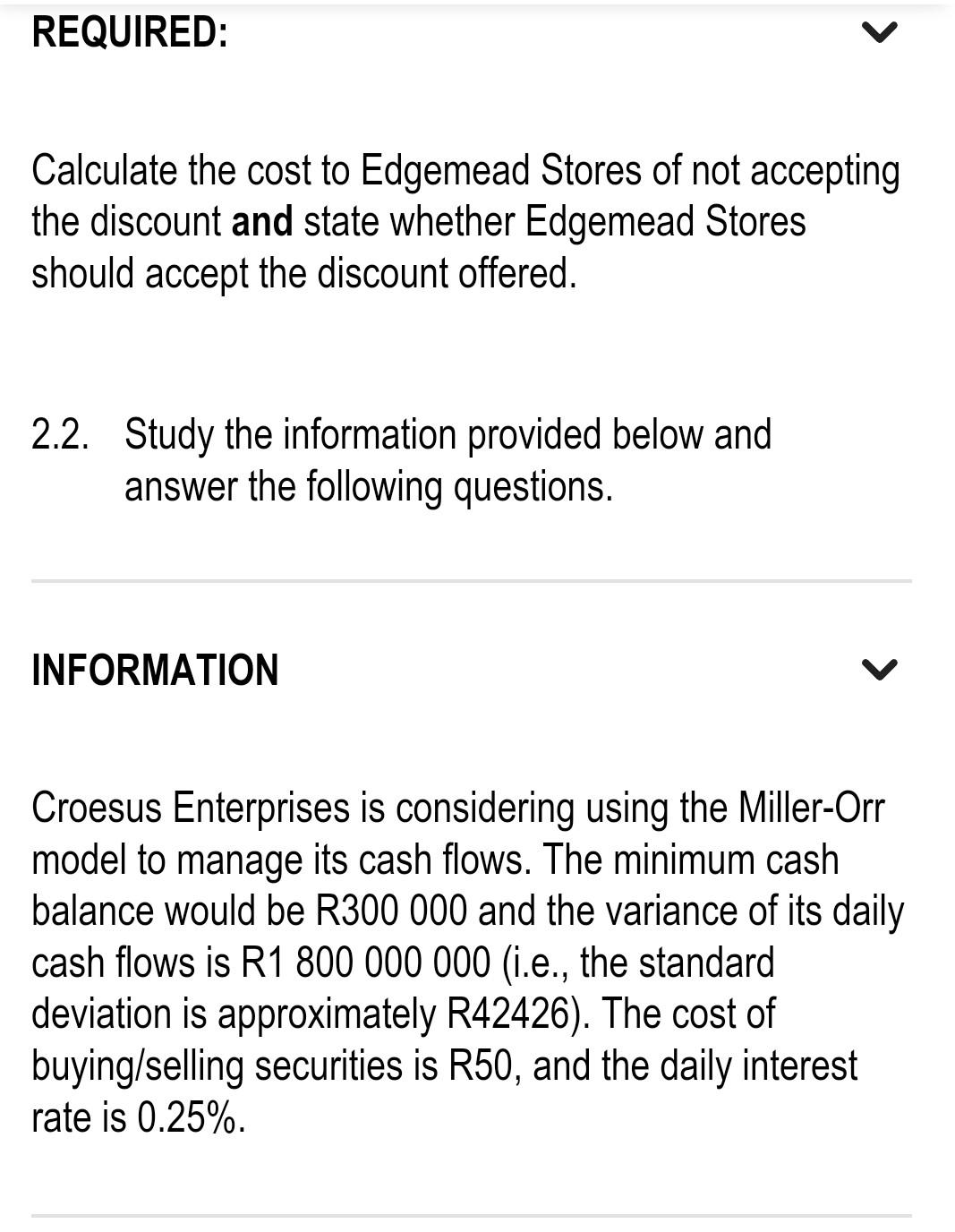 beauty products to Edgemead Stores (ES) subject to normal credit terms of