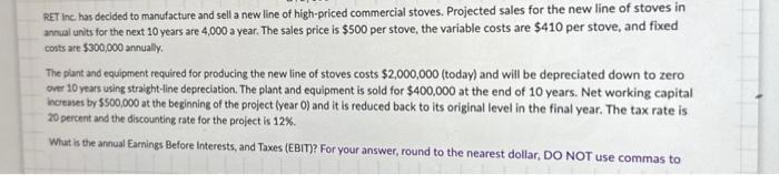 the answer is -140,000. how do i get to that number? ReT