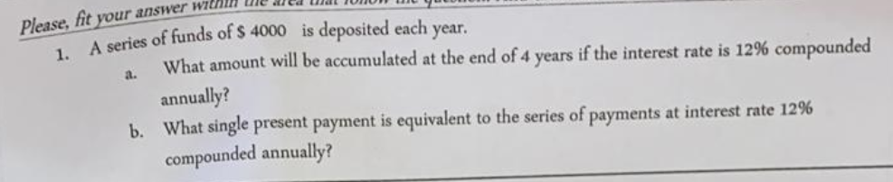 Please, fit your answer within we a. 1. A series of