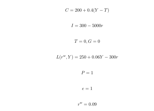  where e is the fixed exchange rate. a. Derive the IS
