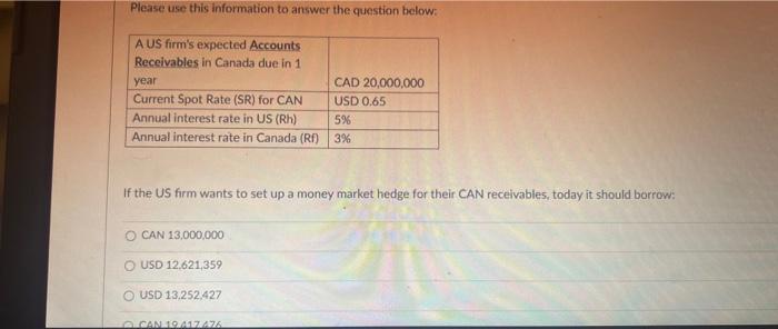  Please use this information to answer the question below: A US