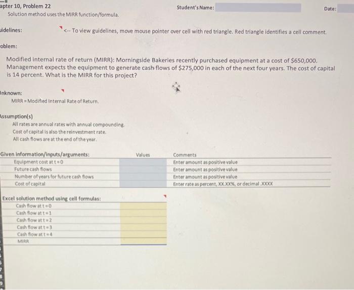 in each of the next four years. The cost of capital is