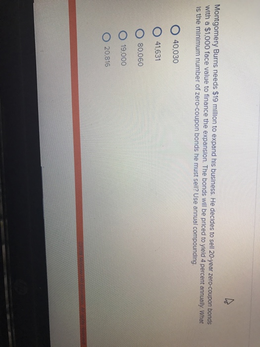  Montgome with a $1,000 face value to finance the expansion. The