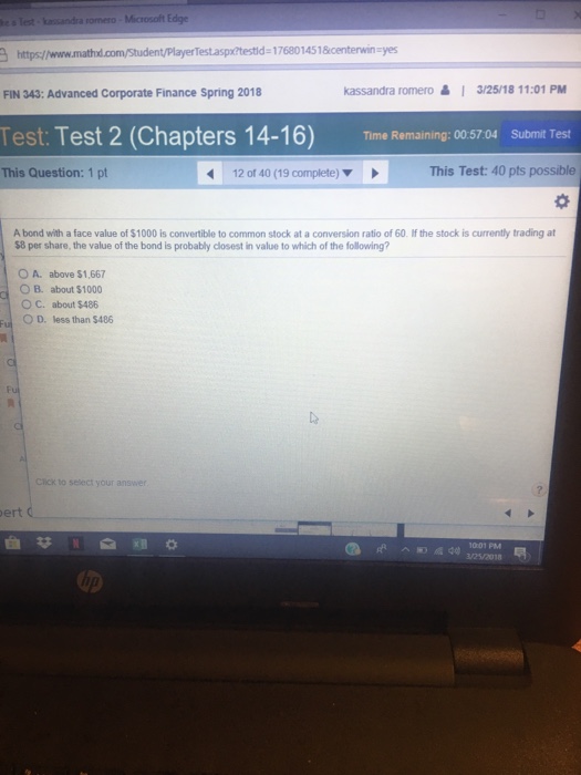  lest sandra romero Microsalt Edge https/www.mathd.com/Student/PlayerTestaspxtestid-176801451&centerwin yes FIN 343: Advanced Corporate