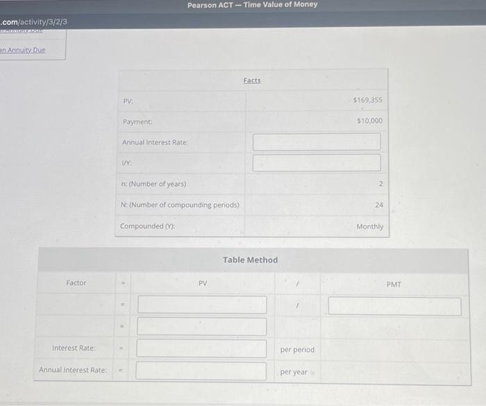 data, solve for interest rate. Use the N value when looking up