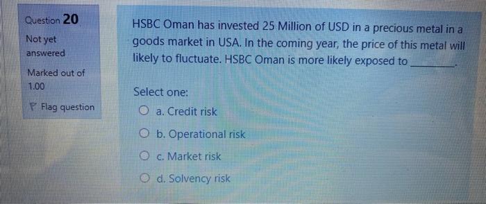 lead to Not yet answered Marked out of Select one: 1.00 a.