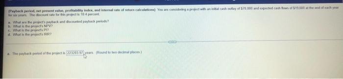 a, b, c and d please you are considering a project with