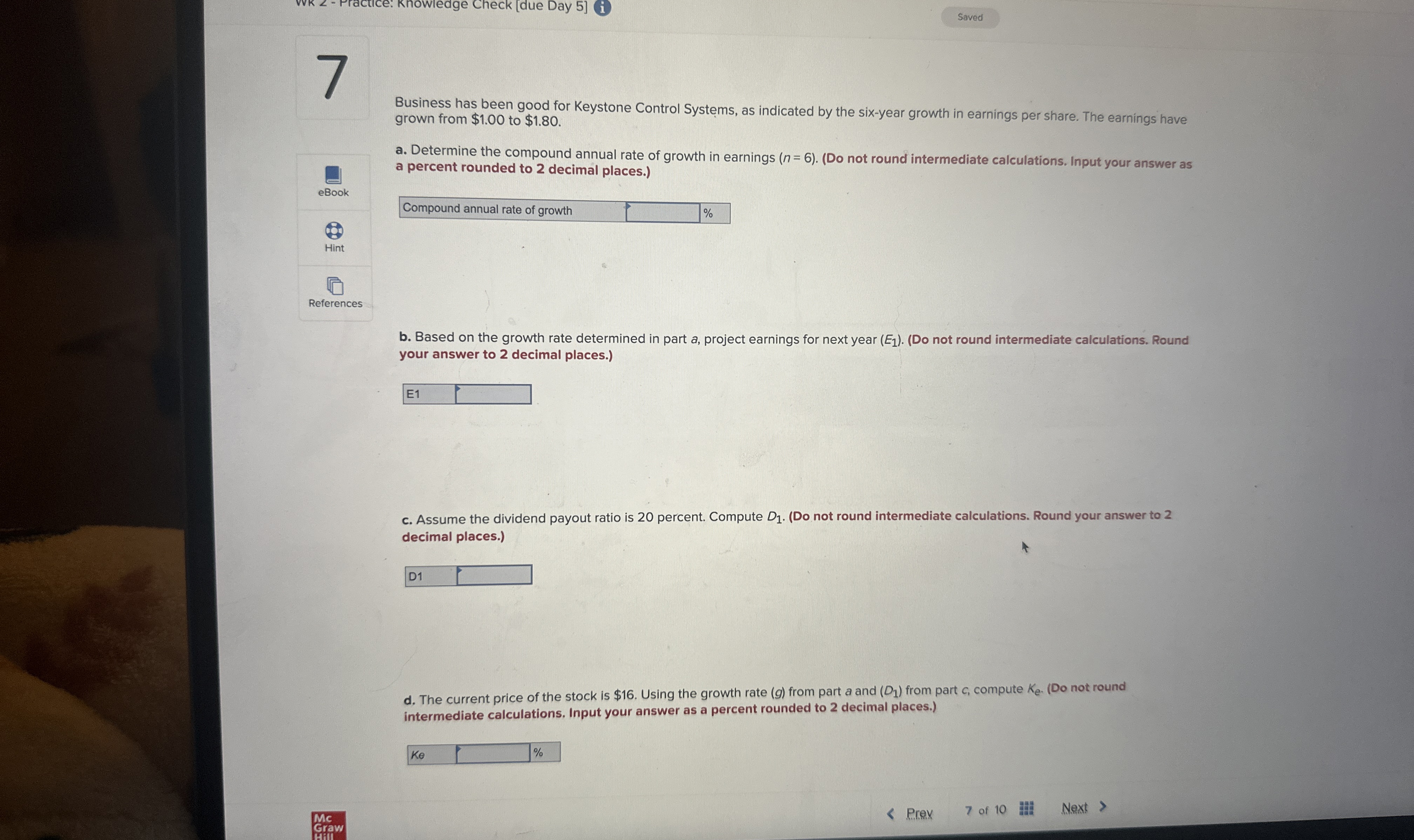  vk - practce: Knowledge Check [due Day 5] i Business has