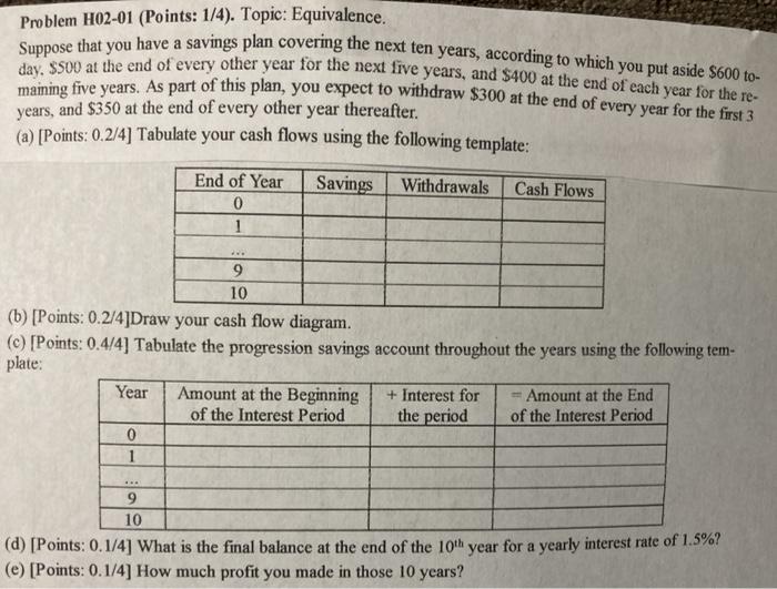  Problem H02-01 (Points: 1/4). Topic: Equivalence. Suppose that you have a