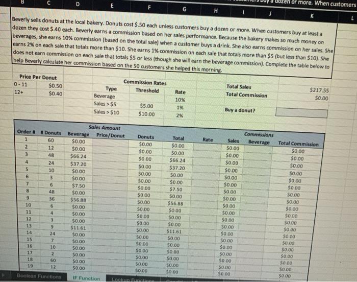  C or more. When customers E F K Beverly sells donuts