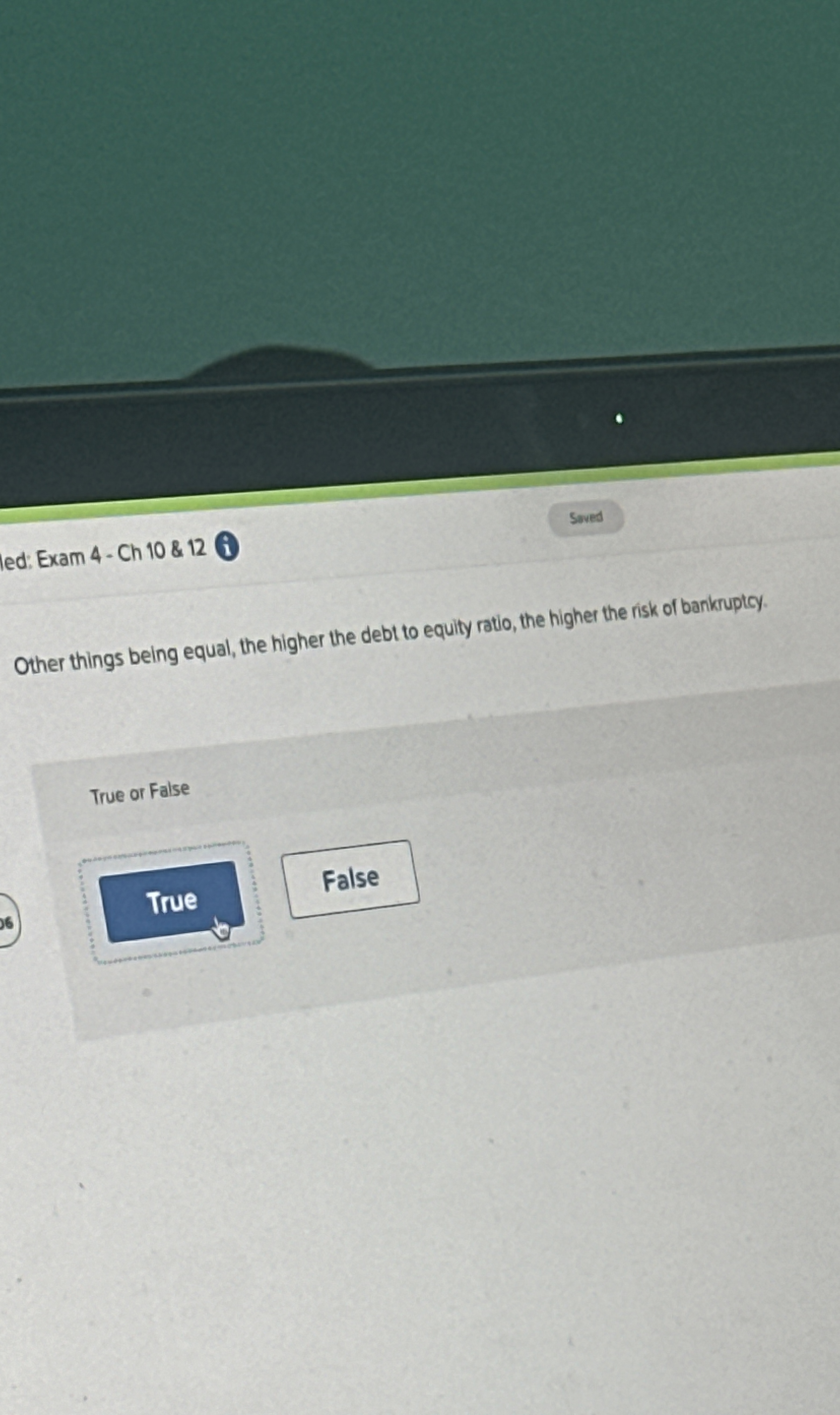  led: Exam 4-Ch 10&12 i Other things being equal, the higher