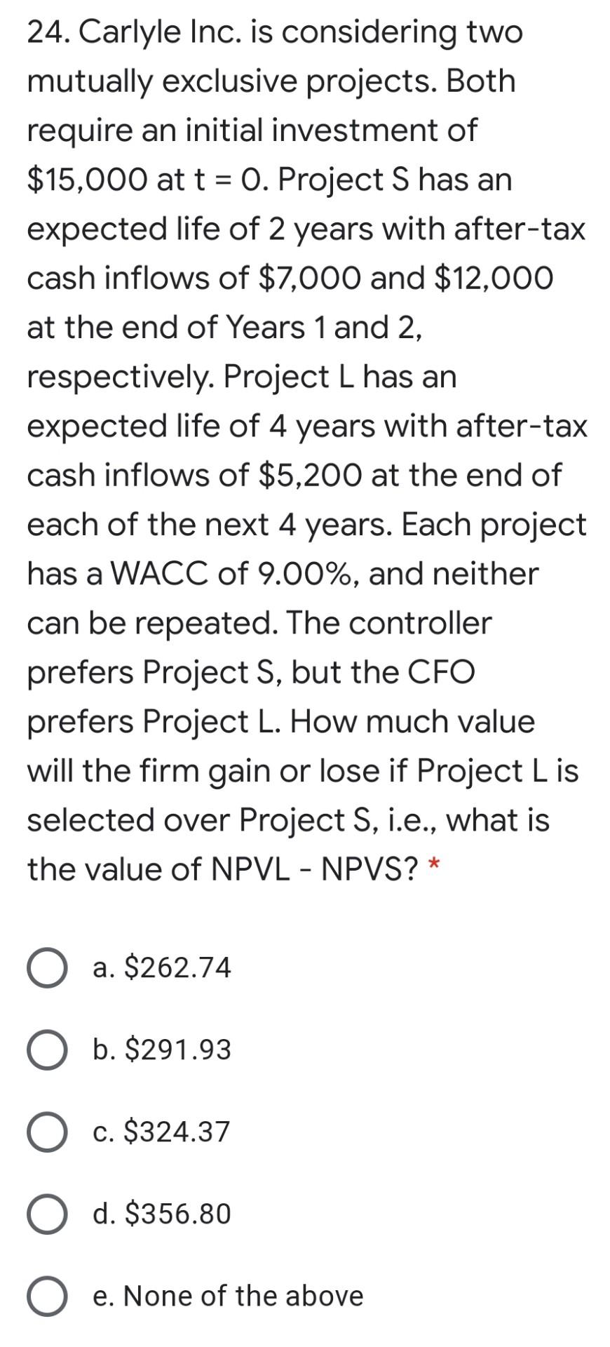 data are shown below. The required equipment has a 3-year tax life,