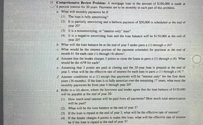  letter B, C, D, E, F 21. Comprehensive Review Problem: A
