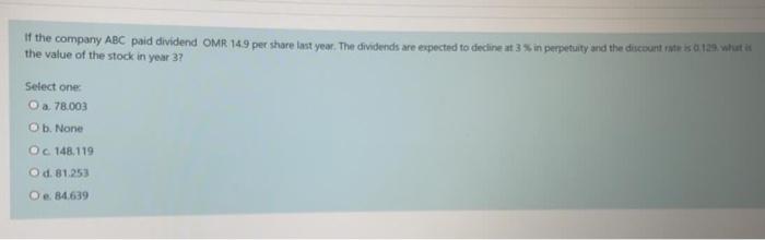 share last year. The dividends are expected to increase at 5% in