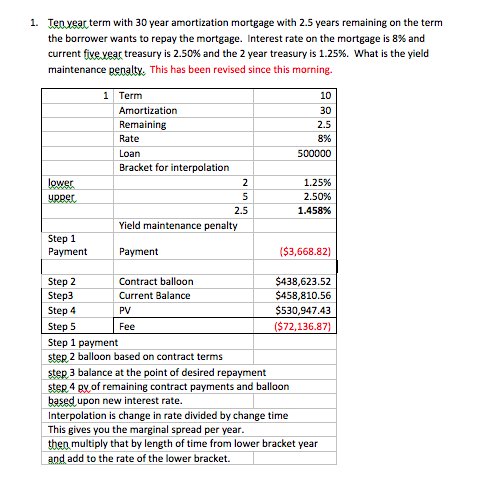 How to get the 1.458%. Please help! 1. eear term with
