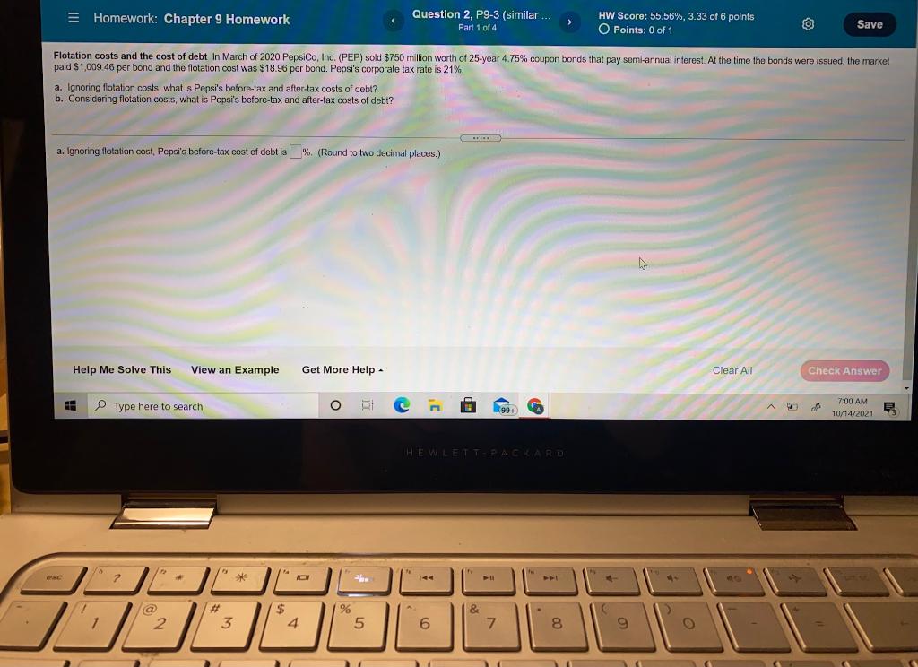 = Homework: Chapter 9 Homework Question 2, P9-3 (similar ... Part